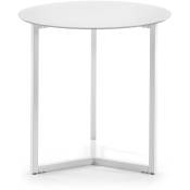 Kave Home - Table d'appoint Raeam blanche ronde ø