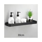 L&h-cfcahl - tagère de salle de bain étagères murales étagère en aluminium noir étagère d'angle de salle de bain support de rangement de cuisine en