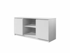 Luna - meuble tv - blanc - 120 cm - style contemporain - bestmobilier - blanc