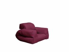 Matelas futon et fauteuil 2 en 1 hippo bordeaux 90x200