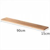 MEIDUO Étagères Racks étagères étagère flottante en bois 120cm/90cm/60cm/30cm très durable (Couleur : Wood, taille : 90cm)