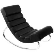 Miliboo - Rocking chair design noir et acier chromé taylor - Noir