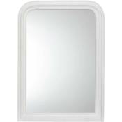 Miroir déco moulure en bois 104 x3 x 74 cm - Blanc