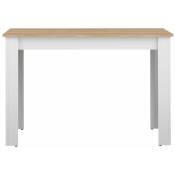 Nice White and Natural Oak Table 110 x 70