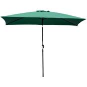 Outsunny Parasol Rectangulaire Inclinable Vert 3x2m