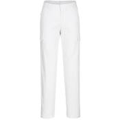 Pantalon cargo extensible pour Femmes couleur : Blanc taille 40 Portwest