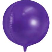 Party Deco - Ballon Rond Aluminium violet 40cm