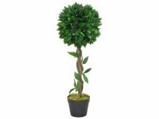 Plante artificielle laurier avec pot vert 70 cm décoration