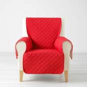 Protège fauteuil matelassé uni Lounge rouge - Rouge