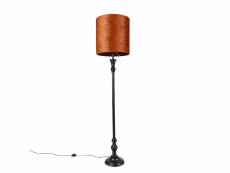 Qazqa led lampadaires classico - orange - classique/antique - d 40cm