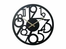 Rebecca mobili horloge suspendue horloges modernes en métal noir grands chiffres