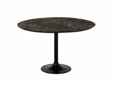 Table à manger grum ronde bois de manguier noir 20100991281