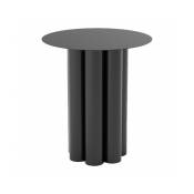Table d'appoint ronde en acier noir 40 x 49 cm Octave