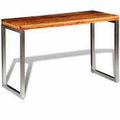 Table de bureau en bois massif des jambes en acier