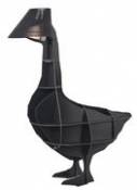 Table de chevet Junon / Lampe - 1 tiroir / L 76 x H 95 cm - Ibride noir en plastique