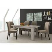 Table de salle à manger extensible, Console extensible, Table moderne avec rallonge, 160 / 220x88h80 cm, Couleur chêne - Dmora