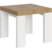 Table extensible 90x90/246 cm Roxell Mix Plateau Chêne