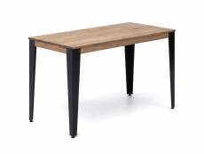 Table salle a manger lunds 160x80x75cm noir-vieilli box furniture CCVL8016075 NG-EV