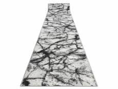 Tapis de couloir bcf morad marmur marbre gris 90 cm