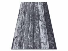 Tapis - moquette antidérapant wood bois planche gris 150x400 cm