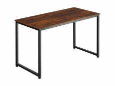 Tectake table de bureau flint - bois foncé industriel - 120 cm 404465