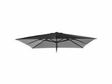 Toile de remplacement pour parasol de jardin 3x3 carré marte noir sans lambrequin Elios Parasols
