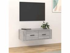 Vidaxl armoire tv suspendue sonoma gris 80x36x25 cm bois d'ingénierie