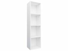 Vidaxl bibliothèque|meuble tv blanc 36x30x143 cm bois
