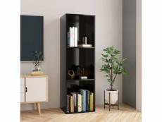 Vidaxl bibliothèque|meuble tv noir brillant 36x30x114 cm aggloméré 800142