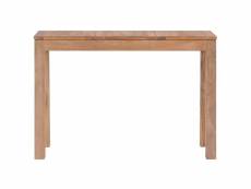 Vidaxl table console bois de teck et finition naturelle 110 x 35 x 76 cm 246957