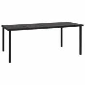 Vidaxl vidaXL Table de jardin 190x90x74 cm Noir Acier