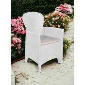 Altri - Fauteuil modulable effet rotin, Made in Italy,