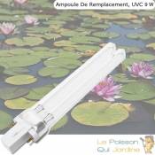 Ampoule Stérilisateur - Clarificateur uv 9W, Pour Aquarium, Bassin De Jardin