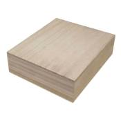Boîte carrée avec couvercle amovible en bois de Paulownia sl046A - Playwood