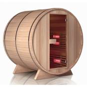 Boreal Sauna - sauna infrarouge extérieur en cèdre rouge boreal® trc ir concept - tonneau barrel 180 180