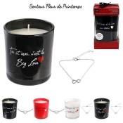 Bougie Parfumee Amour Bijou Surprise H8cm - rouge noir