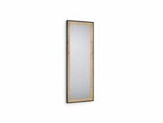 Branda - miroir avec cadre - noir/naturel - 50x150cm