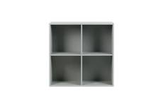 Cabinet 4 portes ouvertes en métal gris
