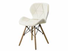 Chaise Stockholm Quilted simili cuir - beige