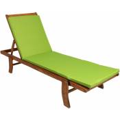 Coussin de chaise longue 190x60x4cm, lime, coussin