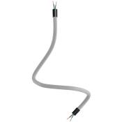 Creative Cables - Kit Creative Flex tube flexible recouvert de tissu RM02 Argent Noir - 60 cm - Noir