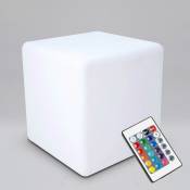 Cube led lumineux polyéthylène blanche - Blanc