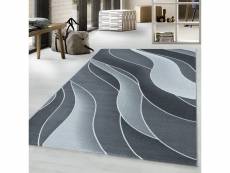 Diamant - tapis à motifs vagues - gris 140 x 200 cm