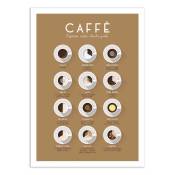 ESPRESSO COFFEE DRINKS - FROG POSTERS - Affiche d'art 50 x 70 cm