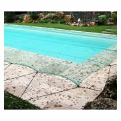 Filet anti-feuilles piscine avec 50 connecteurs (œillets clipsables) | Taille Filet: 4 x 8 m