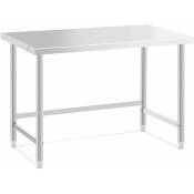 Helloshop26 - Table de travail acier inoxydable plan de travail en inox plan de travail table de travail cuisine 120 x 70 cm 93 kg professionnel
