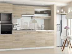 Lexham - cuisine complète modulaire linéaire l 240cm 7 pcs - plan de travail inclus - ensemble armoires meubles cuisine - sonoma