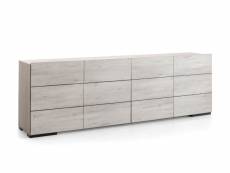 Maze - buffet bas - bois gris - 240 cm - style contemporain - bestmobilier - bois