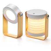 Merkmak - Lampe De Table, Lanterne, Veilleuse, Peut Etre Transformee Pour Un Usage Domestique, Blanc Elegant