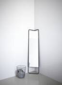 Miroir sur pied Kaschkasch / à poser - L 42 x H 175 cm - Menu blanc en métal
